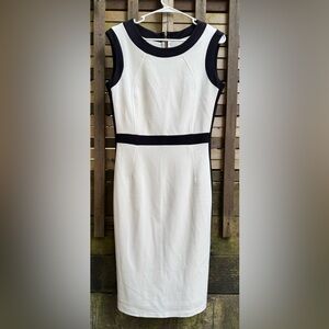 Elegant Black and White Sleeveless Dress